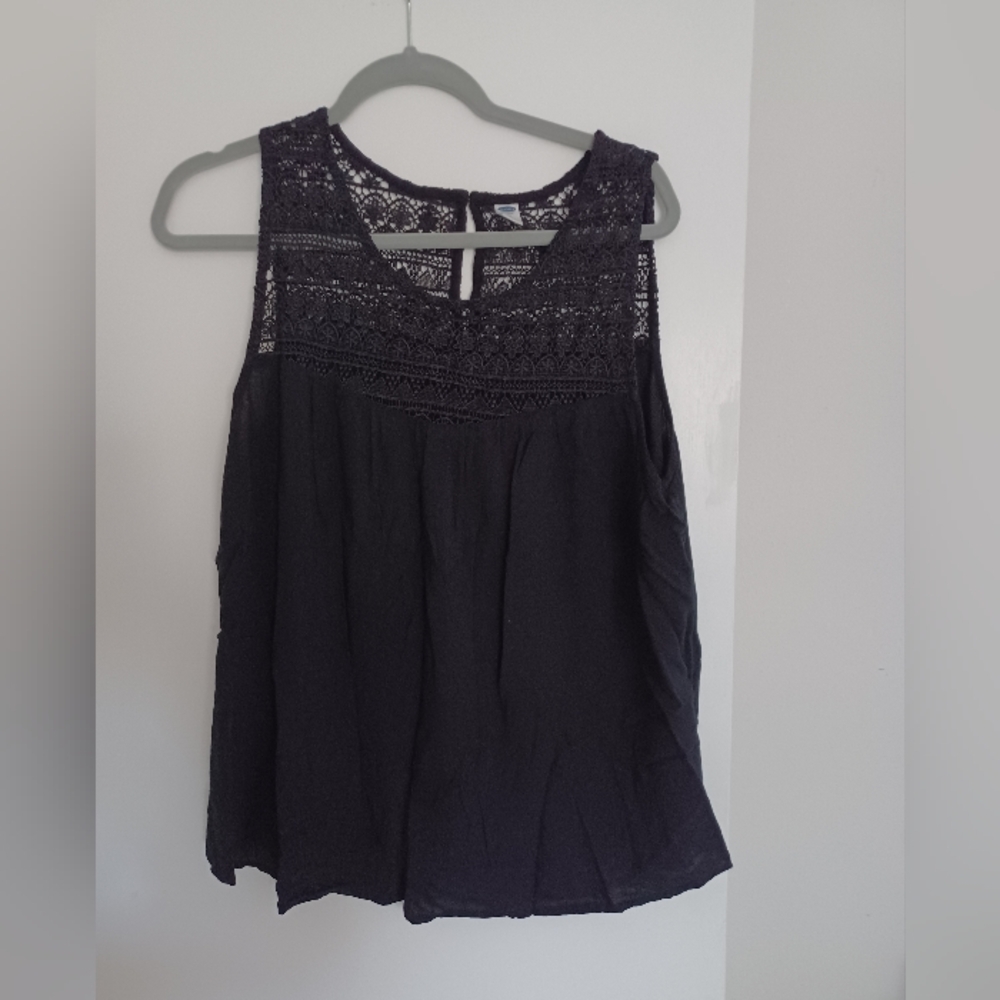 Old Navy Blue Relaxed Embellished Tank Top